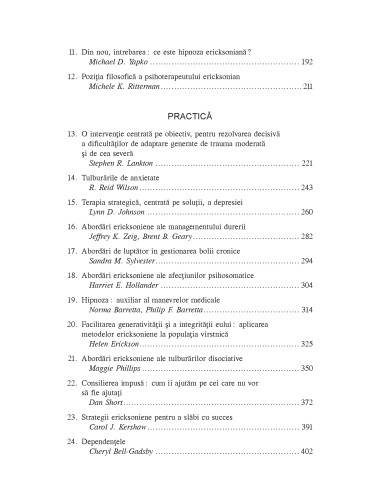 Manual de psihoterapie ericksoniană Manual de psihoterapie ericksoniană